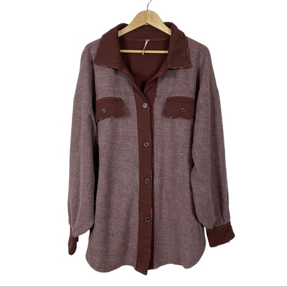 Free People Jackets & Blazers - NWOT Free People Ruby Shacket Jacket in Date Night Relaxed Oversized Fit
